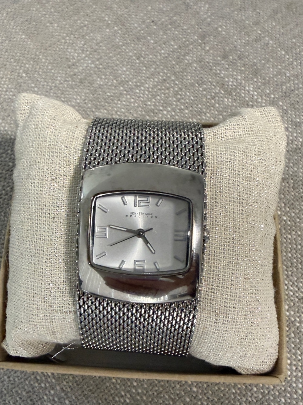Kenneth Cole Reaction Silver Mesh Bracelet Watch